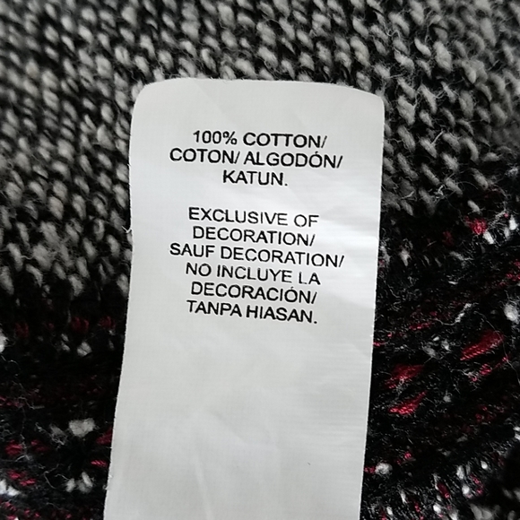 Lucky Brand Black and Red Sweater, L-XL - Picture 5 of 8